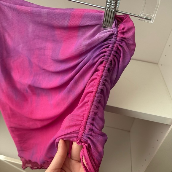 TIGER MIST Jordie Ombré Ruched Tie Mini Skirt - Picture 7 of 8